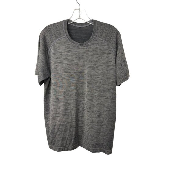 LULULEMON Time To Get Dirty Get Outside Get Sweaty Mens Medium Gray T Shirt Gym - Picture 1 of 4